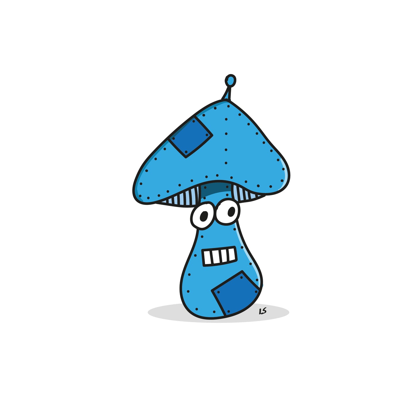 Mug with robot mushroom