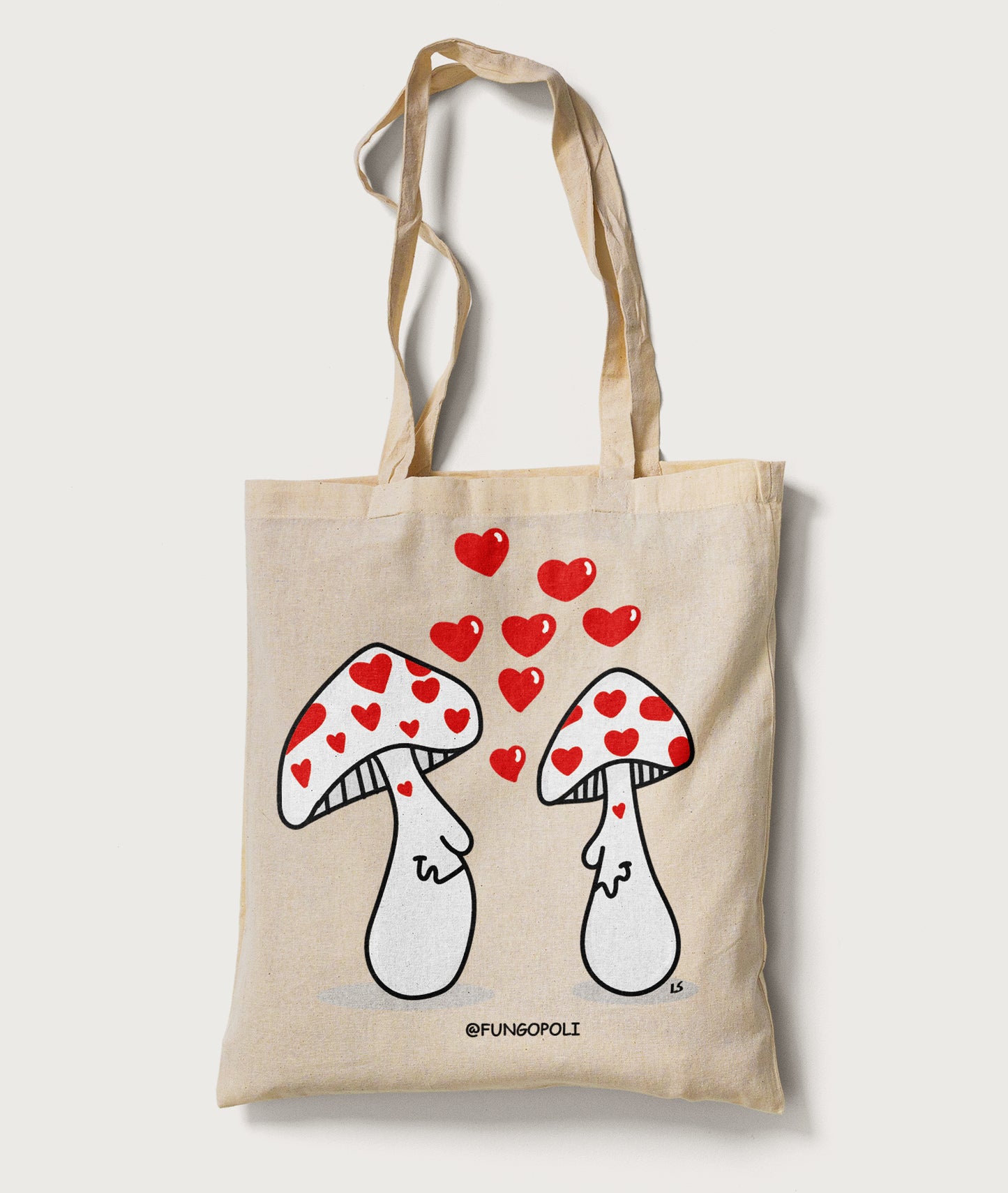 Borsa shopper funghi innamorati